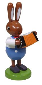 Leichsenring Osterhase mit Ziehharmonika (6,5 cm / Leichsenring 224/521/2) Osterhase mit Ziehharmonika; Größe: 6,5 cm